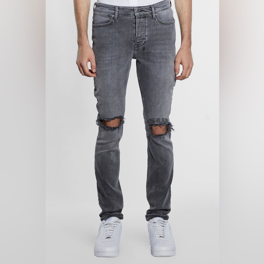 Ksubi Van Winkle Distressed Skinny Jeans Black Men’s Size 34